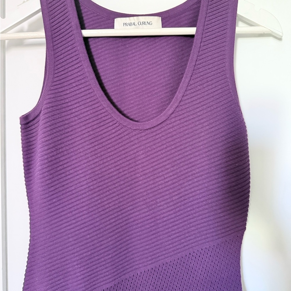 Prabal Gurung Violet Asymmetrical Dress - Picture 5 of 7